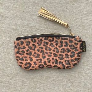 Betsy Johnson Zippered Leopard sunglasses case